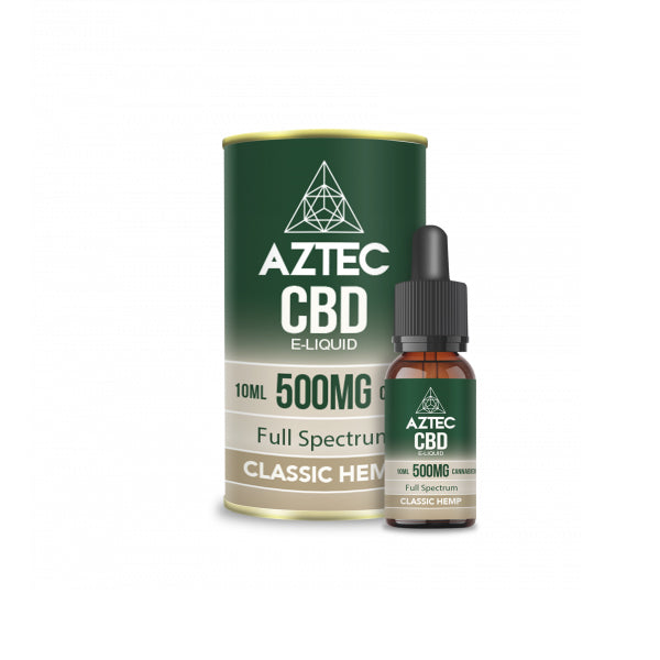 Aztec 500mg CBD Vaping Liquid - 10ml (50PG/50VG)
