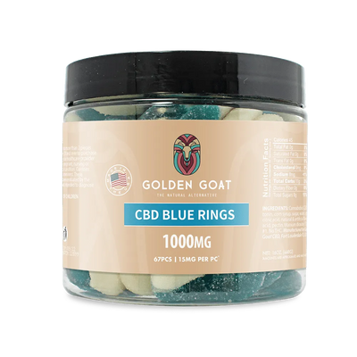 CBD Gummies 1000MG - Blue Raspberry Rings