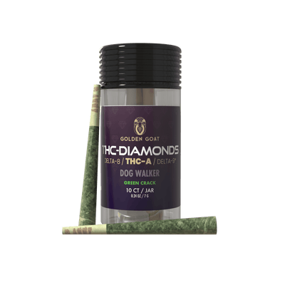 Golden Goat THC-A Diamond Pre-Rolls 10ct - Dog Walker & Green Crack (Sativa)