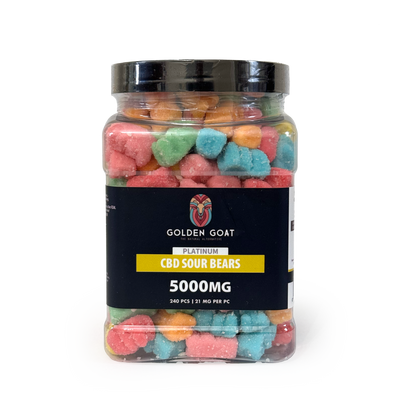 CBD Platinum Gummies - Sour Bears 5000MG