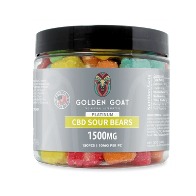 Platinum CBD Gummies 1500mg - Sour Bears