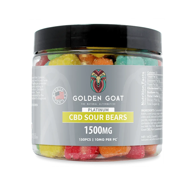 Platinum CBD Gummies 1500mg - Sour Bears