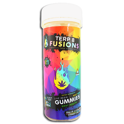 Delta-9 THC Live Resin ANYTIME Gummies - Sour Apple [20ct] | Terp 8