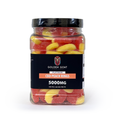 CBD Platinum Gummies - Peach Rings 5000MG