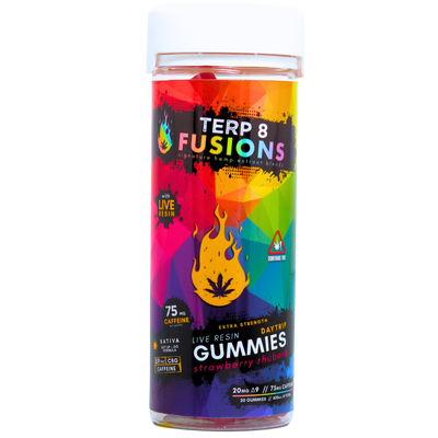 [D9 THC + Caffeine + CBG] DAYTRIP Live Resin Gummies - Strawberry Rhubarb [20ct]