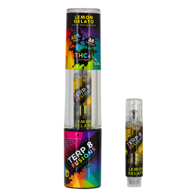 Lemon Gelato 1g THCA + D8 Live Resin Cartridge | Terp 8