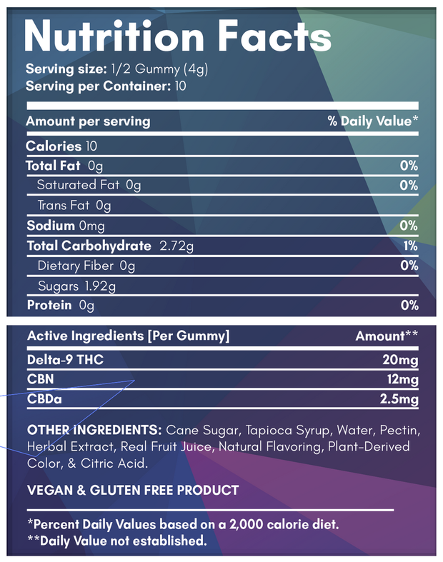 Delta-9 THC Live Resin KNOCKOUT Gummies - Oregon Huckleberry [20ct]