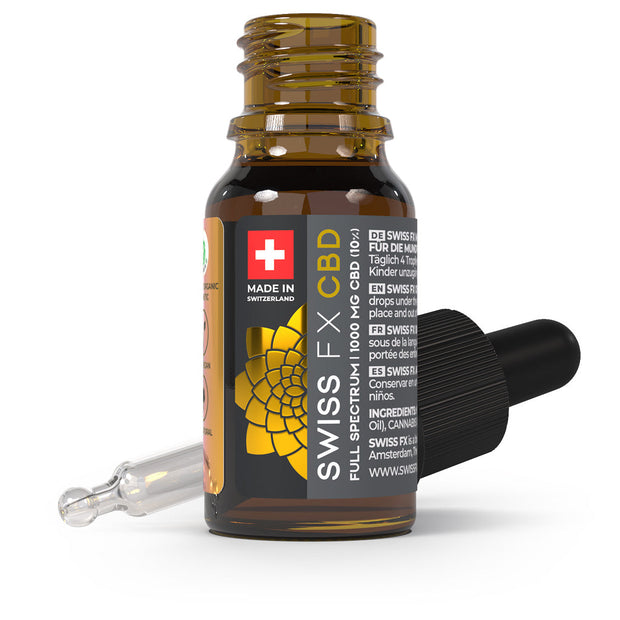 SWISS FX VOLLSPEKTRUM MUNDPFLEGE CBD ÖL 10% 10ML